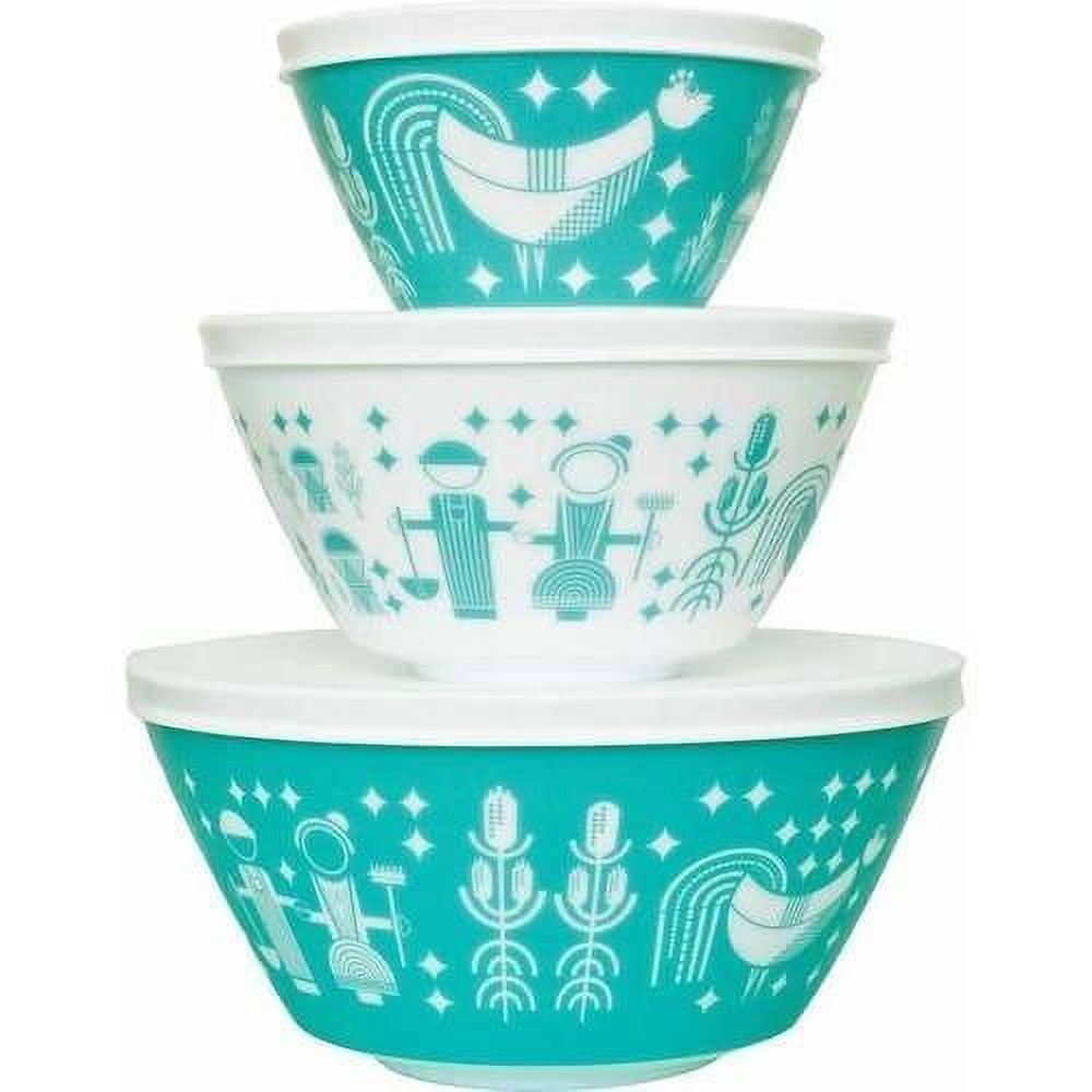 Pyrex Sculpted Large 6-Piece Glass Mixing Bowls, 1.3 QT, 2.3 QT, and 4.5 QT  Prepping and Baking Food Storage Set, Dishwasher, Microwave and Freezer