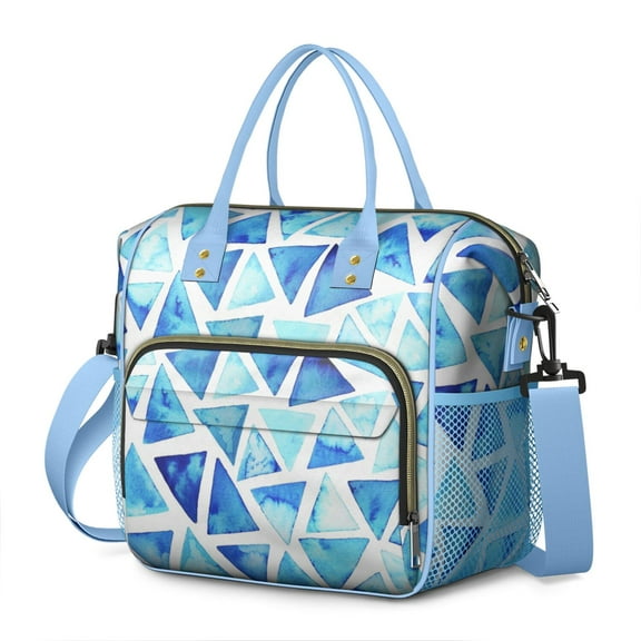 Vintage Checkerboard Lunch Bag – Leakproof Insulated Lunch Box with Adjustable Strap & Multi-pocket Organization, Classic Black and White Design for Adults