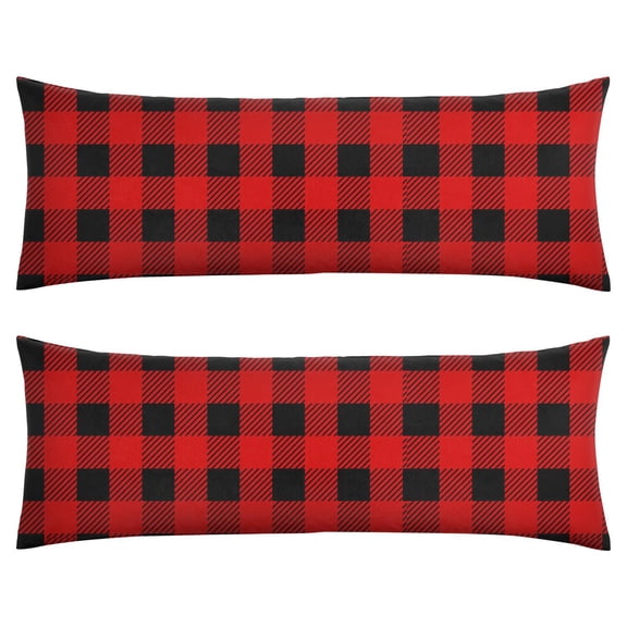 Vintage Checkered Body Pillow Cover 20x54 - Cozy Full Body Pillowcase with Invisible Zipper, Geometric Print Pillow Protector for Bed, Sofa & Car - Machine Washable