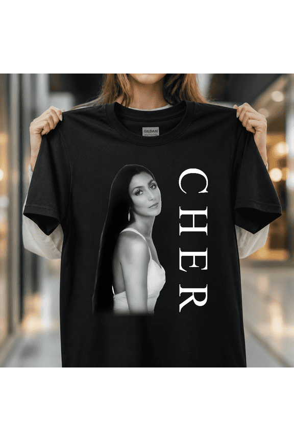 Vintage Cher Aesthetic Minimalist Music Icon Pop Legend Diva Star Unisex T-Shirt, S- 5XL