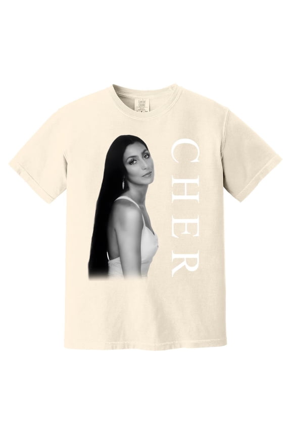Vintage Cher Band Music Minimalist Fan Graphic Print Tee Comfort Color T-Shirt