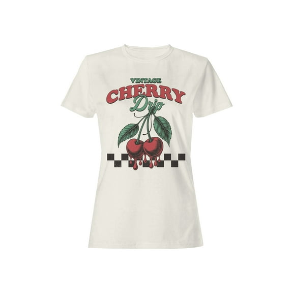 Vintage Cherry Drip Art Design Women's T-shirt