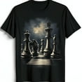 thumbnail image 1 of Vintage Chess King Graphic Black T-Shirt Bold Design for Chess Lovers, 1 of 5