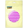 thumbnail image 1 of Vintage Chevrons Magenta Distressed Refrigerator Button Magnet, 1 of 2