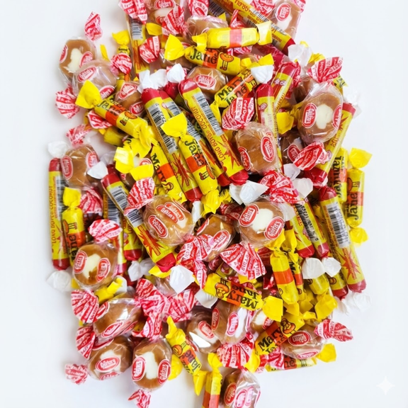 Vintage Chewy Candy Assortment Long Boys, Mary Jane & Goetze's Caramel Creams 1.5 lb Bulk Mix (24 oz) Nostalgic Retro Sweets for Parties, Office & Gifts