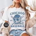 thumbnail image 1 of Vintage Chicago Baseball Comfort Colors T-shirt, Retro Baseball Tee, 1 of 2