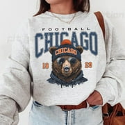 N.TRACIE Vintage Chicago Football Sweatshirt, Retro Unisex Game Day Shirt, Chicago Football Apparel, Bears Fan Gift
