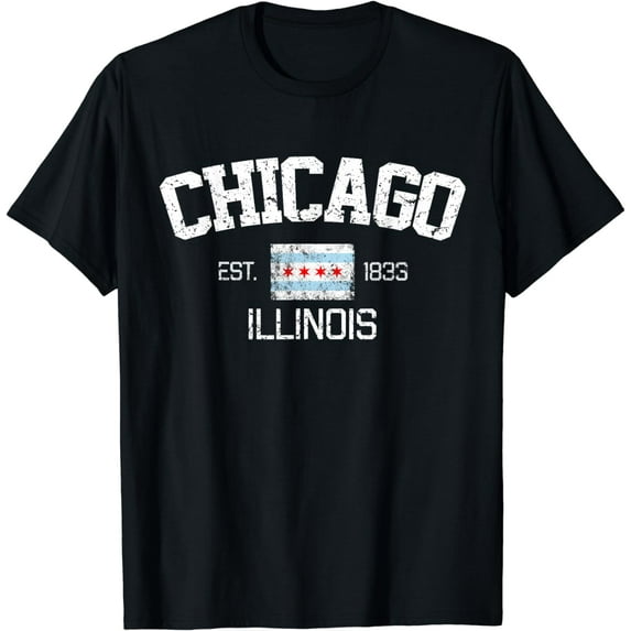 Vintage Chicago Illinois Est. 1833 Gift T-Shirt