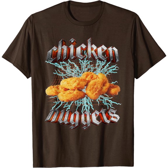 Vintage Chicken Nuggets Heavy Metal World Tour Hardcore Music Unisex T-Shirt for Men Women Kids Toddler