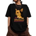 thumbnail image 1 of Vintage Chihuahua Graphic Multicolor Wolf Head Distressed Cotton Casual T-Shirt Black S-5XL, 1 of 5