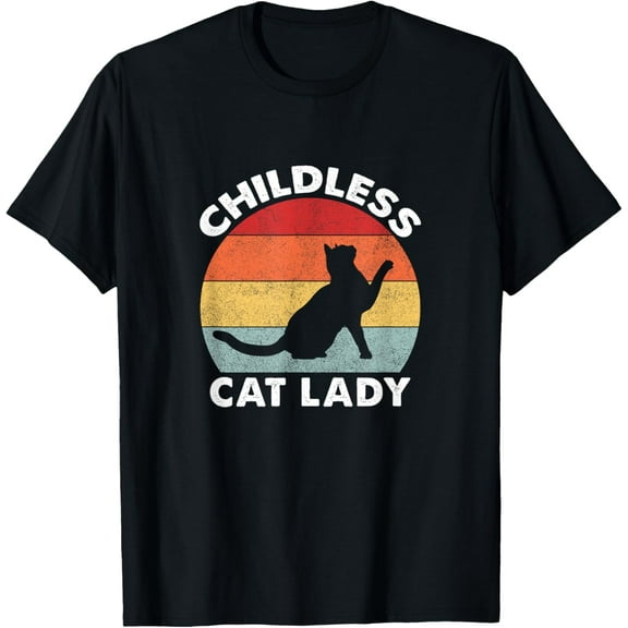 Vintage Childless Cat Lady T-Shirt