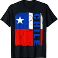 thumbnail image 1 of Vintage Chilean Flag Chile Pride Roots Heritage Gift T-Shirt mens t shirt，black，women，funny，misfits，men，journey，t-shirt, 1 of 4