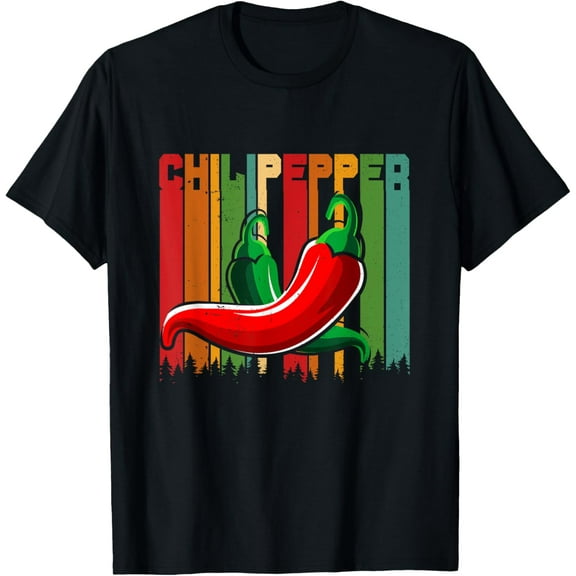 Vintage Chili-Peppers Red Hot Vintage Vegetable Peppers T-Shirt