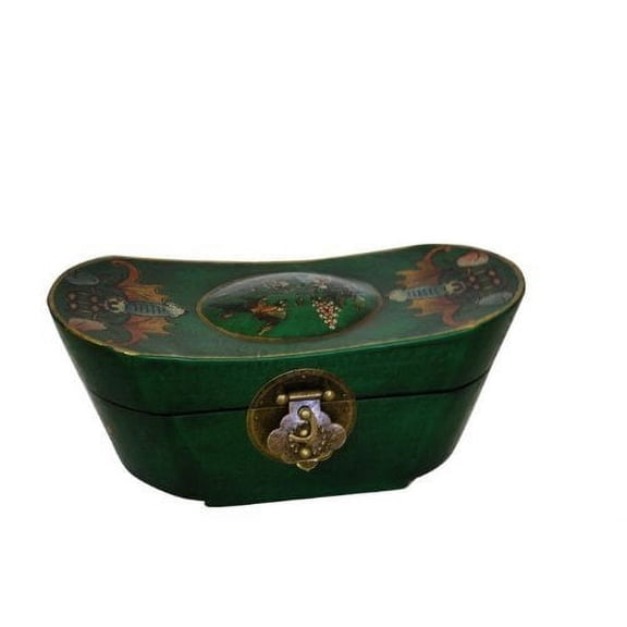 Vintage Chinese Ingot Shape Jewelry Keepsake box