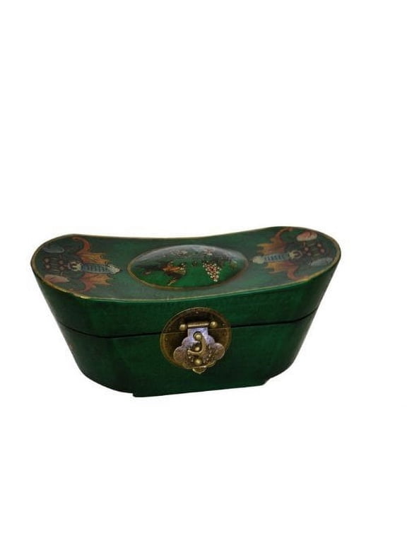 Vintage Chinese Ingot Shape Jewelry Keepsake box