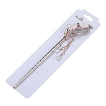 Vintage Chinese Style Rhinestone Hair Chopsticks Stick Hairpin Chignon Pin
