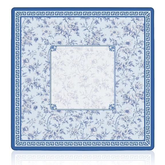 Vintage Chinoiserie Cherry Blossom Mahjong Mat 31.5 x 31.5 in, Cottagecore Botanical Floral Bird Anti Slip and Noise Reduction Game Table Cover for Mahjong Dominoes Card Board Tile Games
