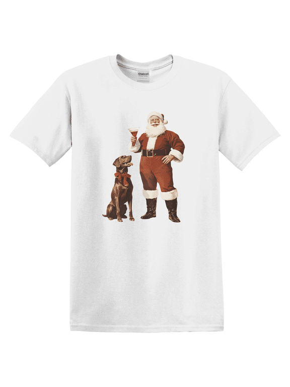 Vintage Chocolate Labrador Santa Labrador Retriever T-shirt