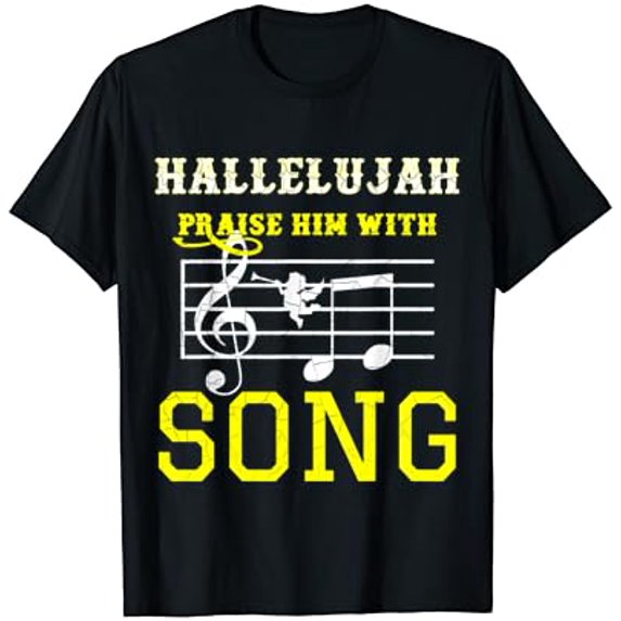 Vintage Christian Church Choir Bible Scripture Hallelujah T-Shirt Best Birthday Gifts