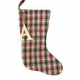 thumbnail image 1 of Vintage Christmas 1 Plaid Quilted Stocking with Personalized Letter by Marilee Home, 1 of 6