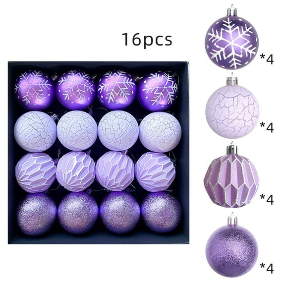 Vintage Christmas Ball Ornaments 16 Pieces 2.36 Inch Neutral Textured Decor, Shatterproof Matte Glossy Hanging Balls for Xmas Tree Holiday Party Wedding Supplies