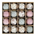thumbnail image 1 of Vintage Christmas Ball Ornaments Gift Box – 6cm Shatterproof Tree Decorations Set of 16 – Retro Glass-Look Baubles for Holiday Tree, Table or Gift Use, 1 of 4