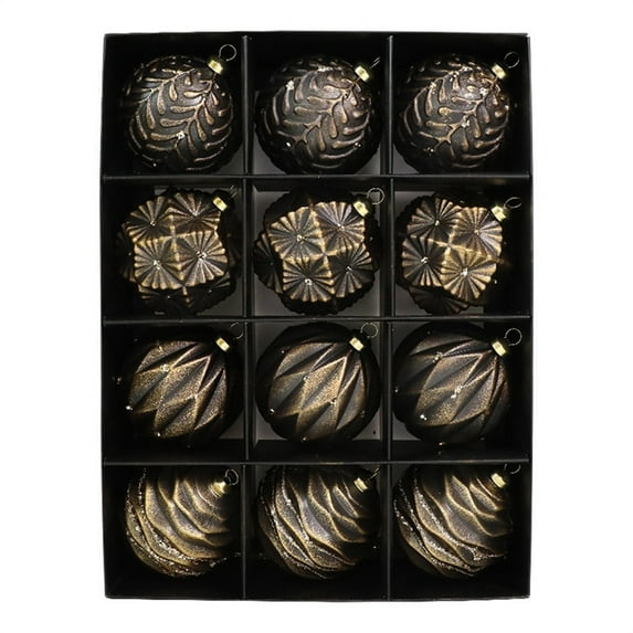 Vintage Christmas Ball Ornaments for Holiday Tree, 8cm 12PCS Antique Hanging Ornaments, Festive Decor Set for Christmas Celebrations