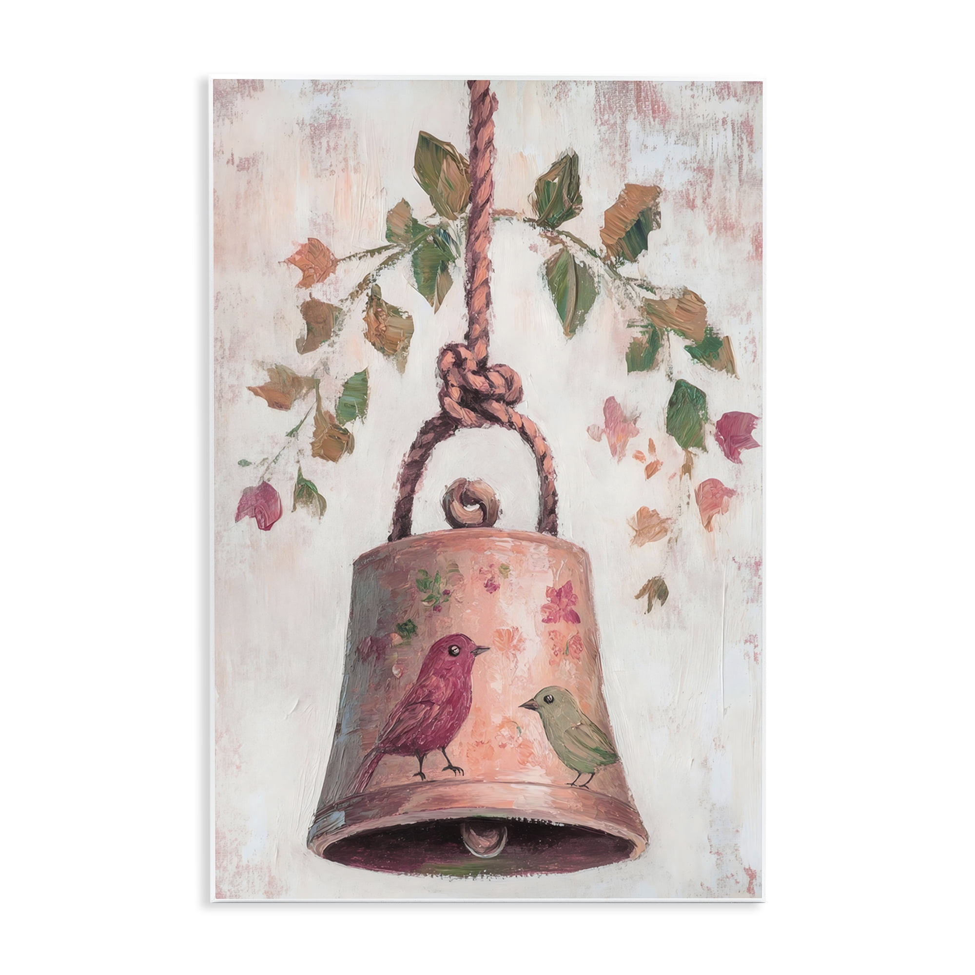 Vintage Christmas Bell Wall Plaque Art, design by Petal Prints Design