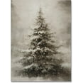 thumbnail image 1 of Vintage Christmas Canvas Wall Art Pine Tree Prints Botanical Poster Winter Scene Forest Landscape Snow Painting Xmas Rustic Pictures Farmhouse Decor for Dorm Living Room 12x16in Unframed, 1 of 18