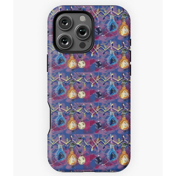 Vintage Christmas Charm Holiday Lights Phone Case for iPhone 16 15 14 13 12 11 Pro Max