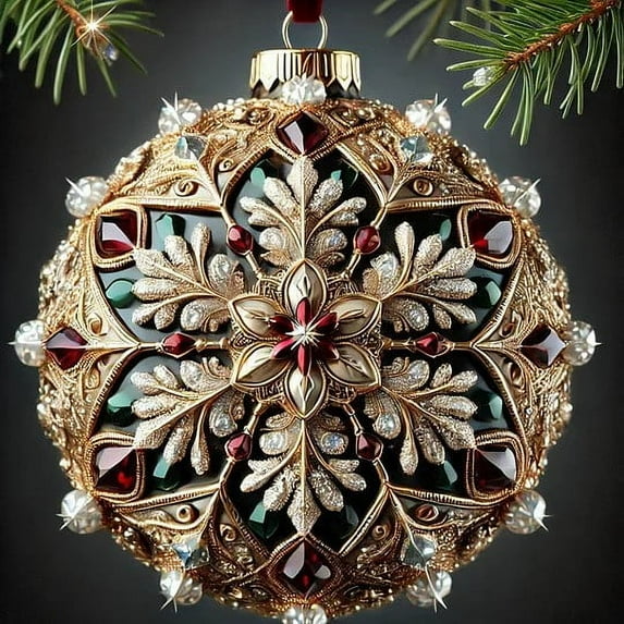 Vintage Christmas Decor 2D Flat Acrylic Printed Pendant Christmas Tree Decorations Christmas Decorations Layout Scene Accessories