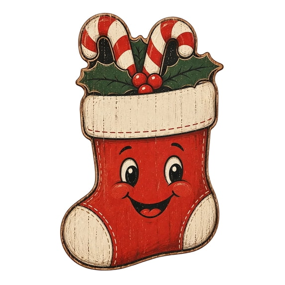 Vintage Christmas Decorations, Wooden Christmas Decor Sign