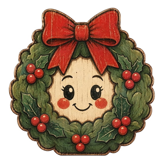 Vintage Christmas Decorations, Wooden Christmas Decor Sign