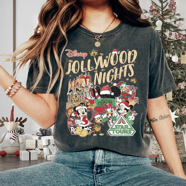 Vintage Christmas Hollywood Studios Jollywood Nights Shirt, Retro