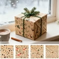 thumbnail image 1 of Vintage Christmas Kraft Wrapping Paper - Eco-Friendly Recyclable Durable Gift Wrap, Retro Rich Texture Holiday Decorative Paper for Presents, Festive Packaging Paper, 19.69*29.13in, D, 1 of 6