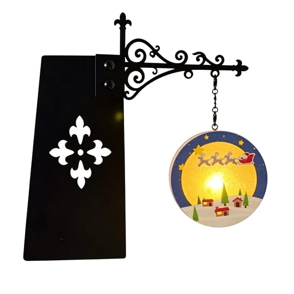 Vintage Christmas Library Lantern Bookshelf Lamp, 7.87×7.09 Inch