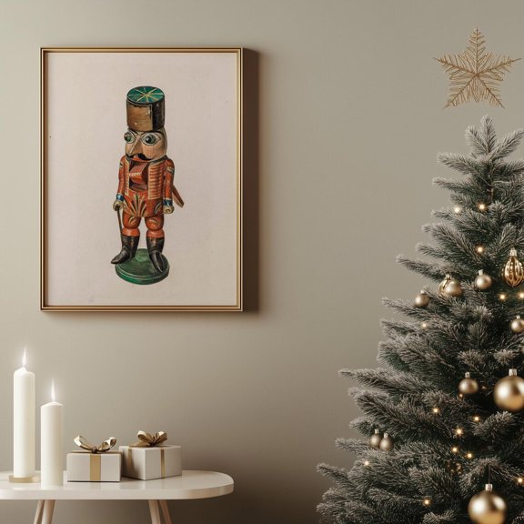 Vintage Christmas Nutcracker Wall Art Traditional Christmas Nutcracker Classic Xmas Prints Seasonal Kids Room Decor, Unframed Poster Size 8x12