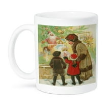 3dRose, Vintage Christmas Old Fashioned Holiday Shopping , 11oz Mug