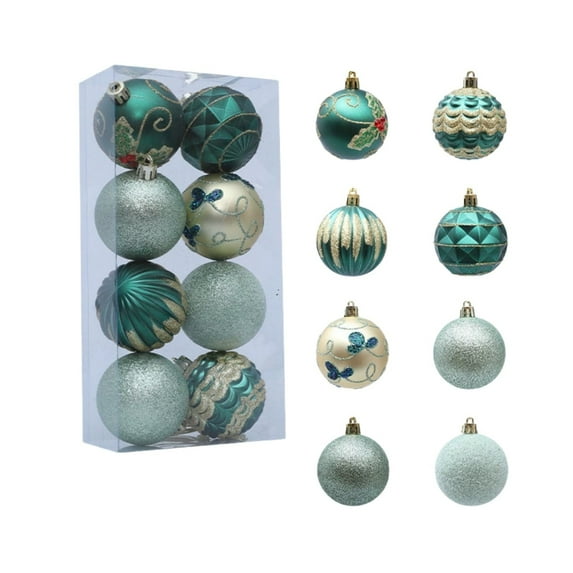 Vintage Christmas Ornaments Set,Shatterproof Plastic Christmas Balls for Xmas Tree Decorations,Rustic Elegant Hanging Sphere Ornaments for Indoor Outdoor Holiday Party Wedding Thanksgiving Decor