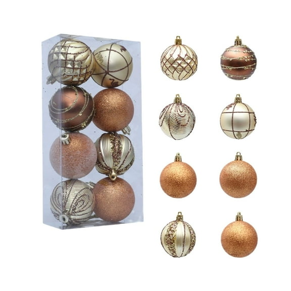 Vintage Christmas Ornaments Set,Shatterproof Christmas Balls for Xmas Tree Decorations,Rustic Elegant Hanging Sphere Ornaments for Indoor Outdoor Holiday Party Wedding Thanksgiving Decor