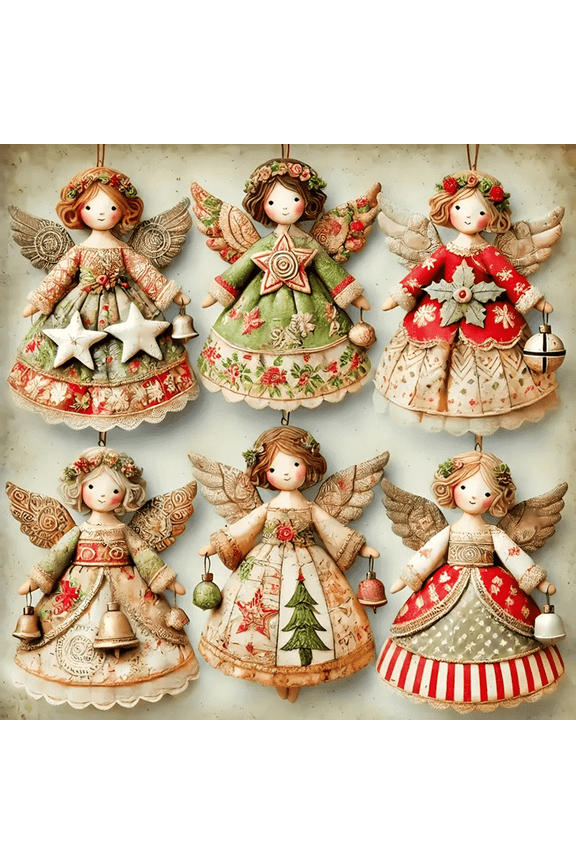 Vintage Christmas Ornaments Set