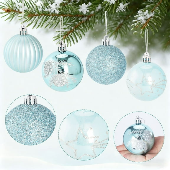 Vintage Christmas Ornaments Shatterproof for Tree,Xmas Ball Ornaments Hanging Decor,Holiday Party Decorations,Winter New Year Festive Decor Set for Christmas Balls and Home Celebration