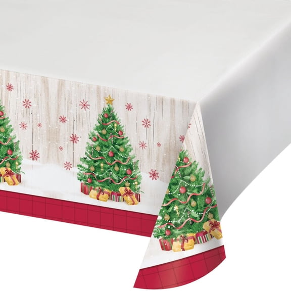 Vintage Christmas Paper Tablecloth