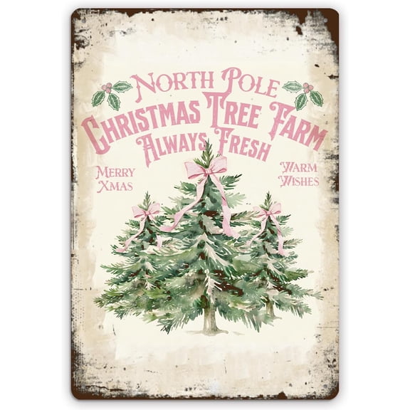 Vintage Christmas Santa metal Signs,Christmas Sign,Santa Clause Christmas Decorations,Christmas Decorations,Merry Christmas Sign,Christmas Signs for Home Bar Cafe Decor 8x12 Inch