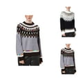 thumbnail image 1 of Vintage Christmas Sweaters for Women 2025 Long Sleeve Crewneck Fair Isle Knitted Xmas Pullover Sweater Jumper Tops, 1 of 7
