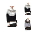 thumbnail image 1 of Vintage Christmas Sweaters for Women 2025 Long Sleeve Crewneck Fair Isle Knitted Xmas Pullover Sweater Jumper Tops, 1 of 7