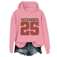 thumbnail image 1 of Vintage Christmas Sweatshirt Festive Themed Print Pullover Tops Soft Fleece Casual Cozy Lightweight Long Sleeve Hoody Women Hoodies Pink XL, 1 of 3