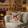 thumbnail image 1 of Vintage Christmas Throw Pillow Cover, Soft Comfy Xmas Santa Claus Trees Pillow Case, for Couch Sofa Living Room Bed, 1 of 6