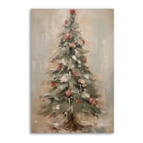 Vintage Christmas Tree Canvas Poster Wall Art Picture Prints Hanging Photo Gift Decor Home Posters Artworks 16x24inch(40x60cm)