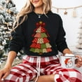 thumbnail image 1 of Vintage Christmas Tree Sweatshirt Tops Retro Holiday Design Soft Comfort Round-neck long-sleeved Black S-3XL, 1 of 6